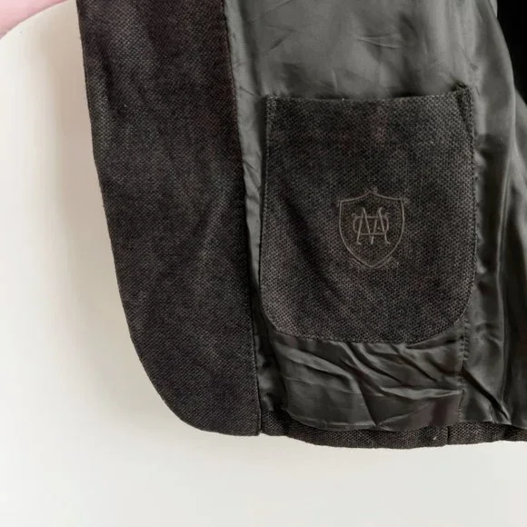 Massimo Dutti Tweed Puffer Field Jacket Coat Dark Academia Work Blazer Preppy - Picture 4 of 11